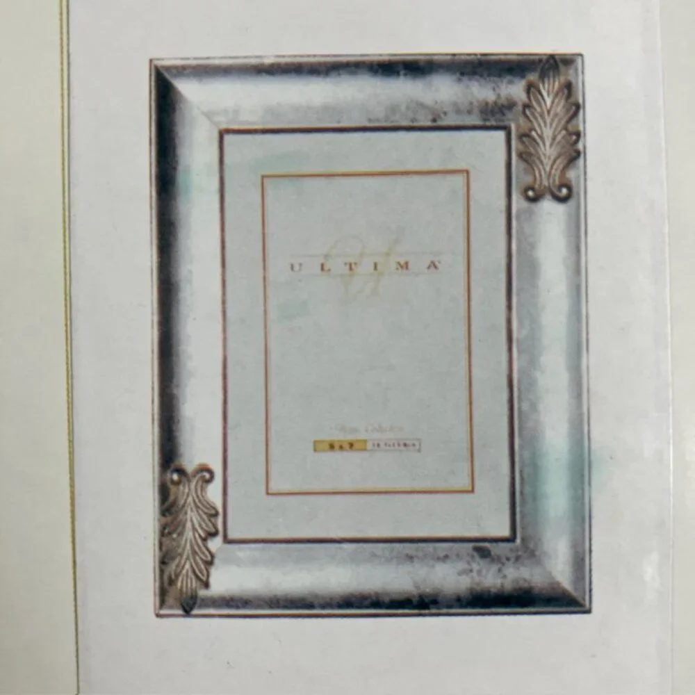 NWT Beautiful Silver leaf 5x7 photo frame in box
